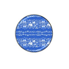 Blue Flowers Hat Clip Ball Marker (4 Pack) by Eskimos