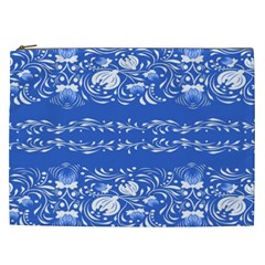 Blue Flowers Cosmetic Bag (xxl) by Eskimos