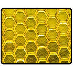 Hexagon Windows Fleece Blanket (medium)  by essentialimage365