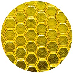 Hexagon Windows Wooden Puzzle Round by essentialimage365