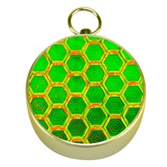 Hexagon Window Gold Compasses by essentialimage365