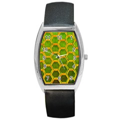 Hexagon Windows Barrel Style Metal Watch by essentialimage365