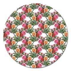 Flowers Pattern Magnet 5  (round) by goljakoff