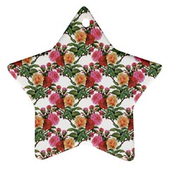 Flowers Pattern Star Ornament (two Sides) by goljakoff