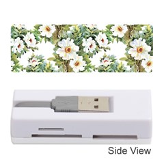 White Flowers Memory Card Reader (stick)