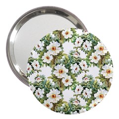 White Flowers 3  Handbag Mirrors by goljakoff