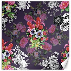 Purple Flowers Canvas 12  X 12  by goljakoff