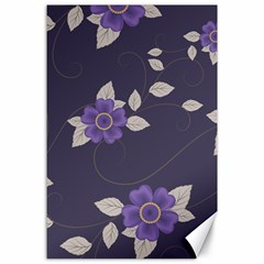 Purple Flowers Canvas 24  X 36  by goljakoff