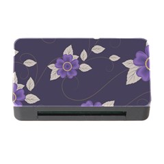 Purple Flowers Memory Card Reader With Cf by goljakoff