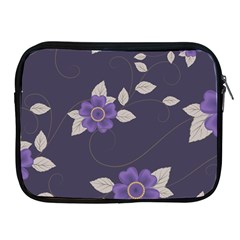 Purple Flowers Apple Ipad 2/3/4 Zipper Cases by goljakoff