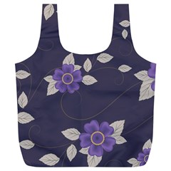 Purple Flowers Full Print Recycle Bag (xl) by goljakoff