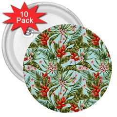 Spring Flora 3  Buttons (10 Pack)  by goljakoff