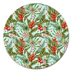 Spring Flora Magnet 5  (round) by goljakoff