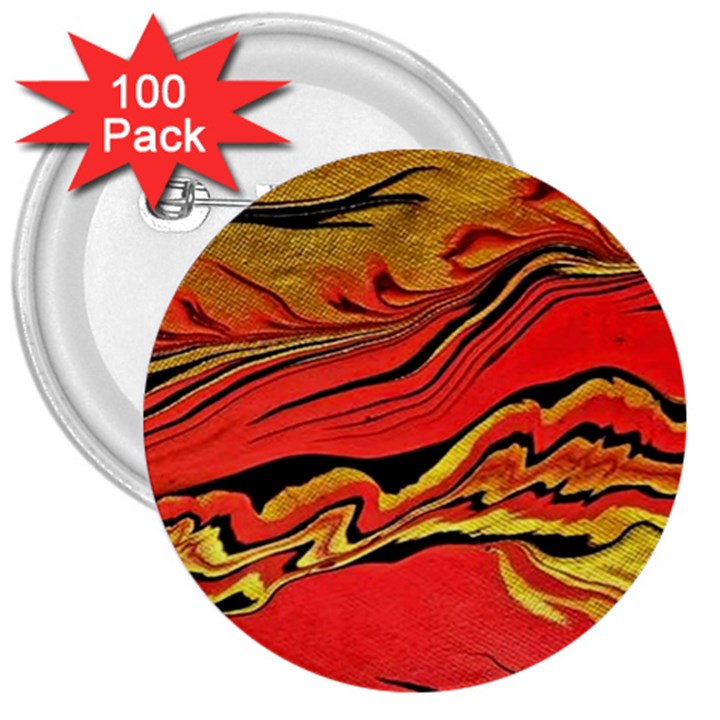 Warrior Spirit 3  Buttons (100 pack) 