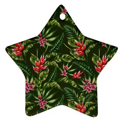 Tropical Flowers Star Ornament (two Sides) by goljakoff