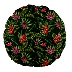 Tropical Flowers Large 18  Premium Round Cushions by goljakoff