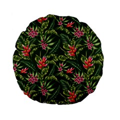 Tropical Flowers Standard 15  Premium Flano Round Cushions by goljakoff