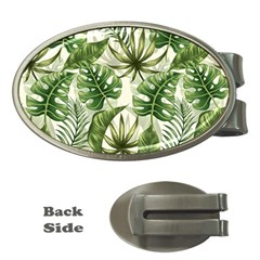 Tropical Leaves Money Clips (oval)  by goljakoff
