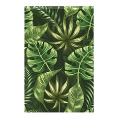 Green Tropical Leaves Shower Curtain 48  X 72  (small)  by goljakoff