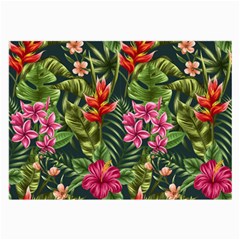 Tropic Flowers Large Glasses Cloth (2 Sides) by goljakoff