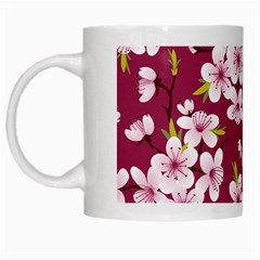 Cherry Blossom White Mugs by goljakoff