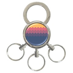 Flat Autumn Zigzag Palette 3-ring Key Chain by goljakoff