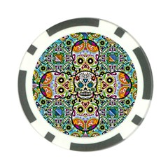 Sugar Skulls Pattern Poker Chip Card Guard (10 Pack)