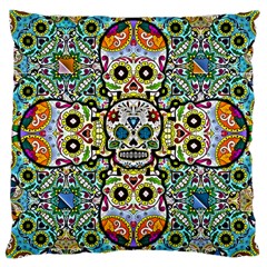 Sugar Skulls Pattern Large Cushion Case (one Side) by ExtraGoodSauce