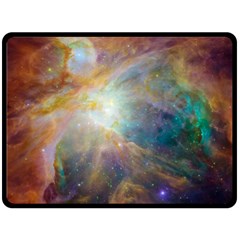 Colorful Galaxy Fleece Blanket (large)  by ExtraGoodSauce