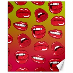 Hot Lips Canvas 11  X 14 