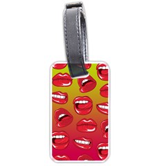 Hot Lips Luggage Tag (one Side) by ExtraGoodSauce