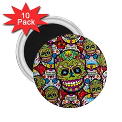 Sugar Skulls 2 25  Magnets (10 Pack)  by ExtraGoodSauce