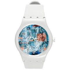 Retro Girls Round Plastic Sport Watch (m) by ExtraGoodSauce