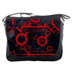 Tech - Red Messenger Bag by ExtraGoodSauce