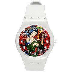 Geisha Geisha Round Plastic Sport Watch (m)