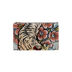 White Tiger Cosmetic Bag (small) by ExtraGoodSauce