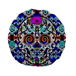 Sugar Skull Pattern 2 Standard 15  Premium Round Cushions Back