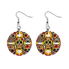 Sugar Skulls Mini Button Earrings