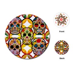 Sugar Skulls Playing Cards Single Design (Round)