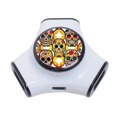 Sugar Skulls 3-port Usb Hub by ExtraGoodSauce