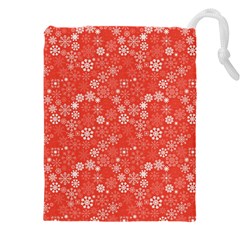 Christmas Snowflakes Drawstring Pouch (5xl) by ExtraGoodSauce