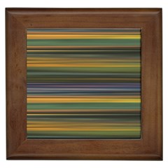 Multicolored Linear Abstract Print Framed Tile by dflcprintsclothing