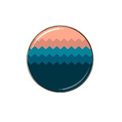 Flat Ocean Waves Palette Hat Clip Ball Marker by goljakoff