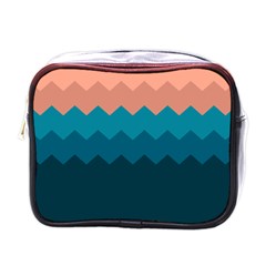 Flat Ocean Waves Palette Mini Toiletries Bag (one Side) by goljakoff