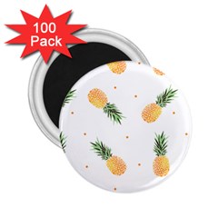 Pineapple Pattern 2 25  Magnets (100 Pack)  by goljakoff