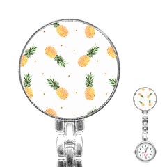 Pineapple Pattern Stainless Steel Nurses Watch