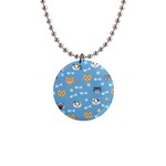 Cute Cat Pattern 1  Button Necklace Front