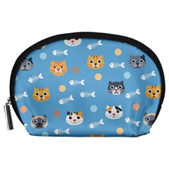 Cute Cat Pattern Accessory Pouch (Large)