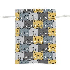 Cute Cat Pattern  Lightweight Drawstring Pouch (xl) by ExtraGoodSauce