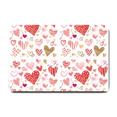 Beautiful Hearts Pattern Small Doormat  by designsbymallika